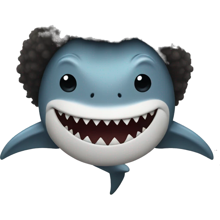 shark with afro emoji