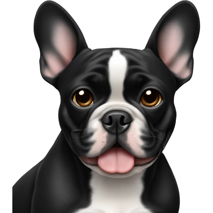 Black french bulldog emoji