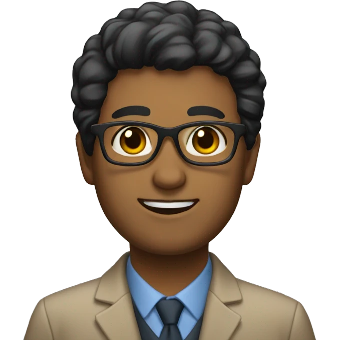 Teacher with black hair  emoji