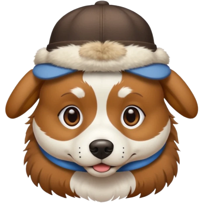 Dog wearing hat emoji