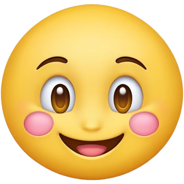 An emoji blushing and smiling emoji