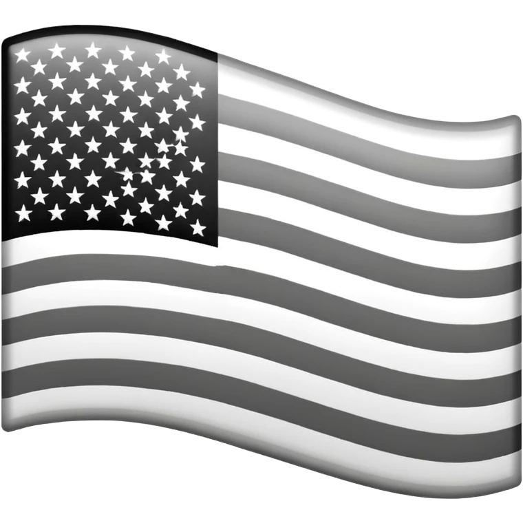 American flag emoji but in black and white emoji