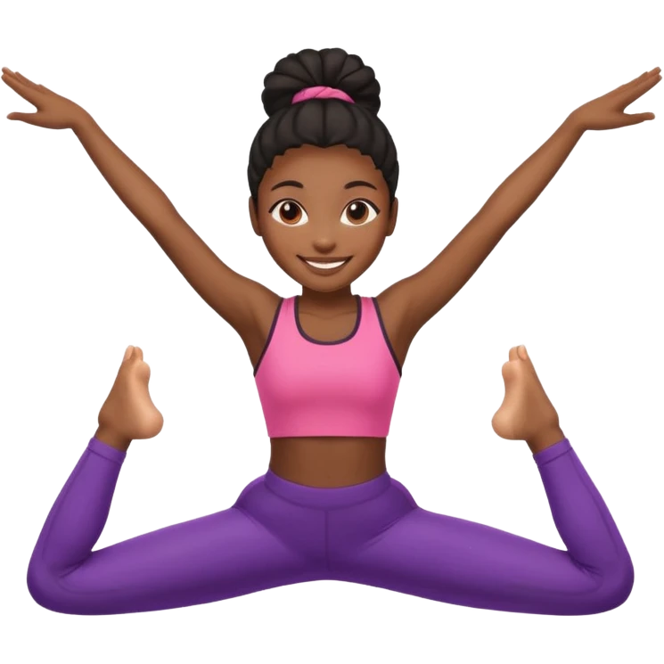 Black girl doing splits  emoji