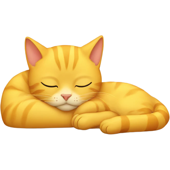 Yellow cat sleeping emoji