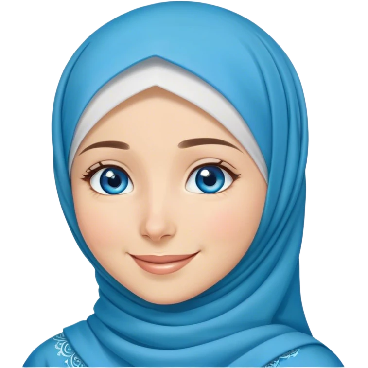 Turkish beautiful finish Konya girl blue eyes with hijab and islamic dress she’s Face with Tears of Joy emoji