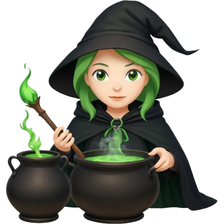 green witch cooking potion emoji