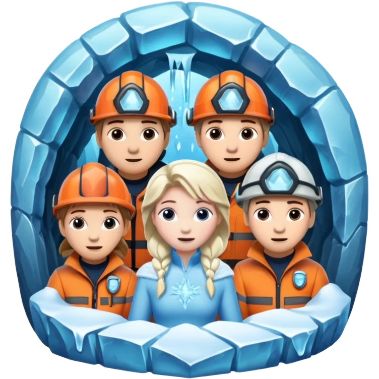 rescuers frozen in a cave emoji