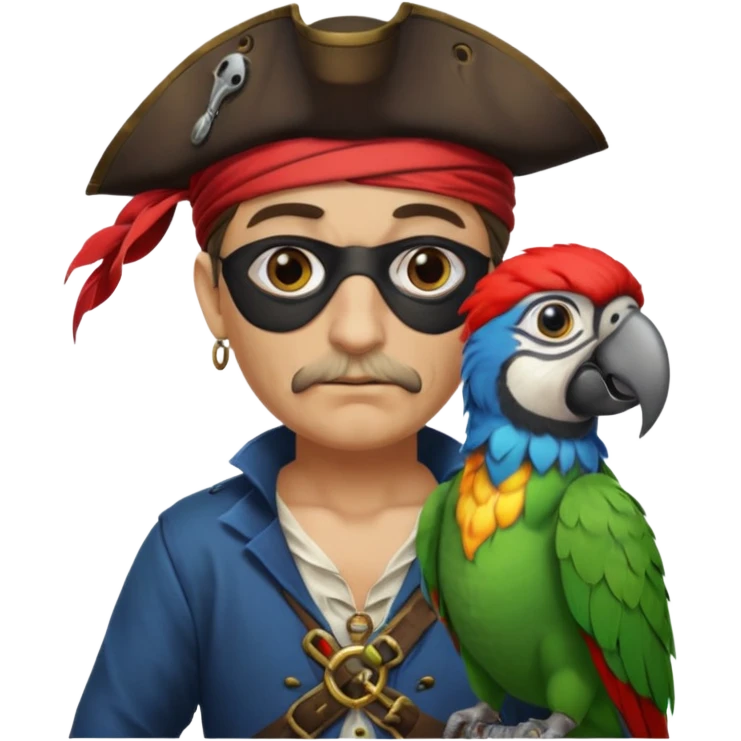 pirate and parrot emoji