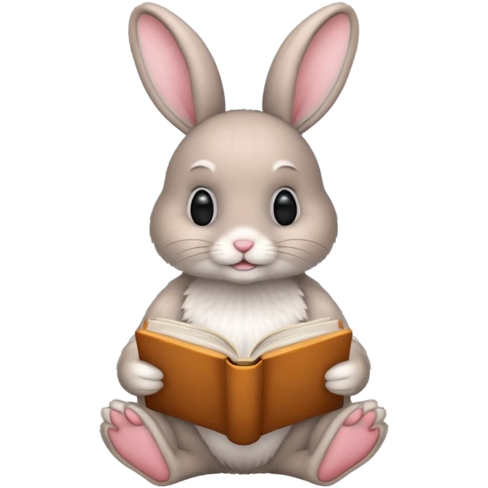 Bunny reading a book emoji