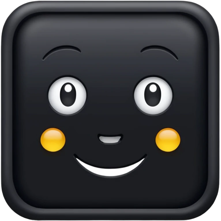 Completely black square no face emoji