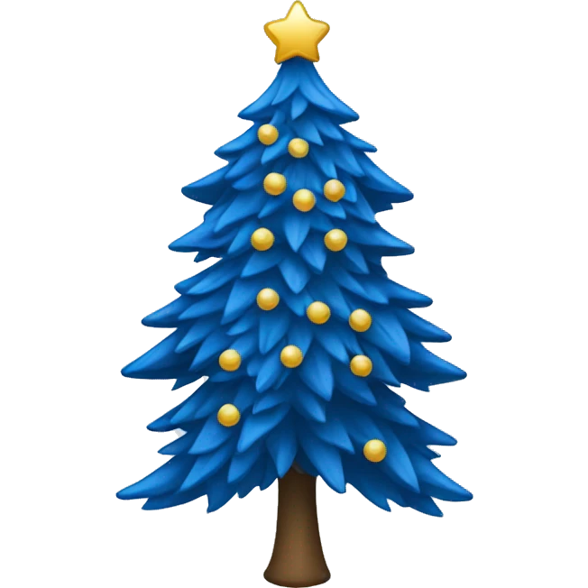 Tannenbaum in blau  emoji