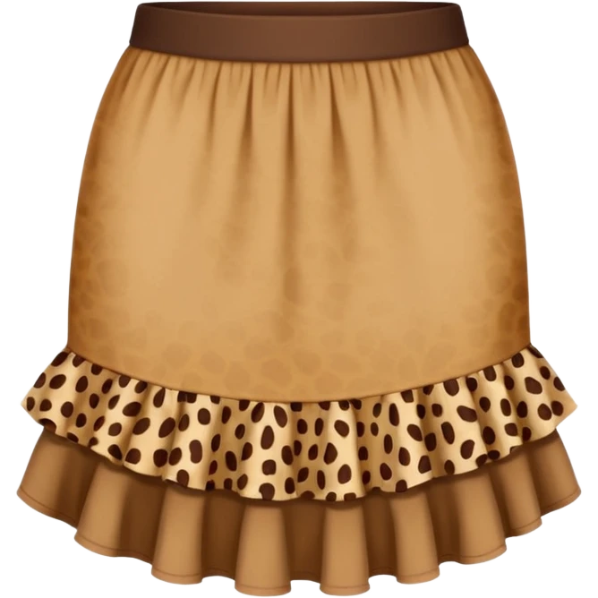 Cheetah print mini skirt emoji