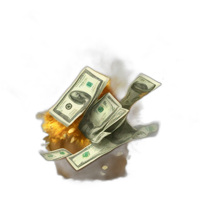 explosion of money emoji