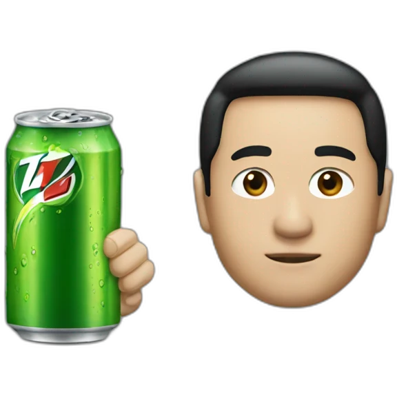 general kim drinking 7up emoji