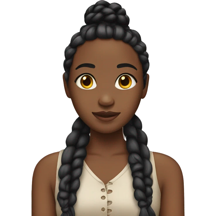 Black girl with braids emoji