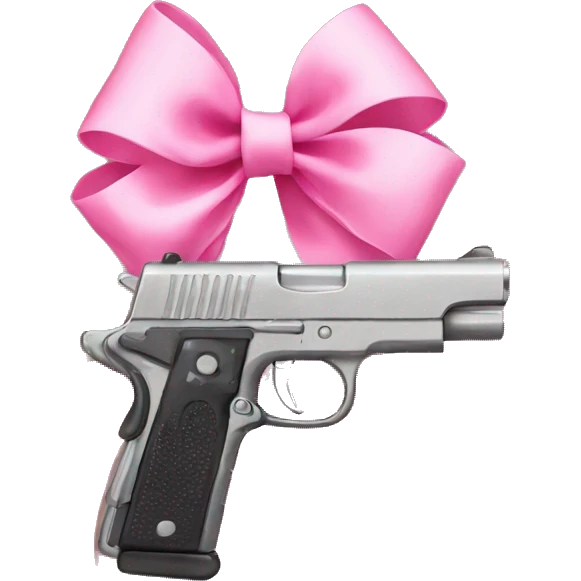 Gun with pink bow emoji