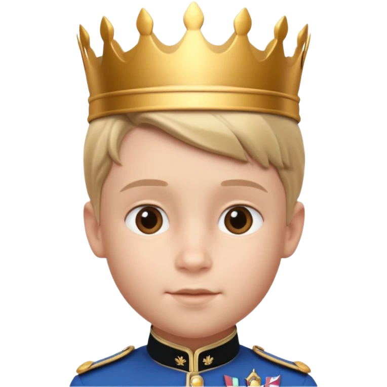 Royal Kid head 3d with real face emoji