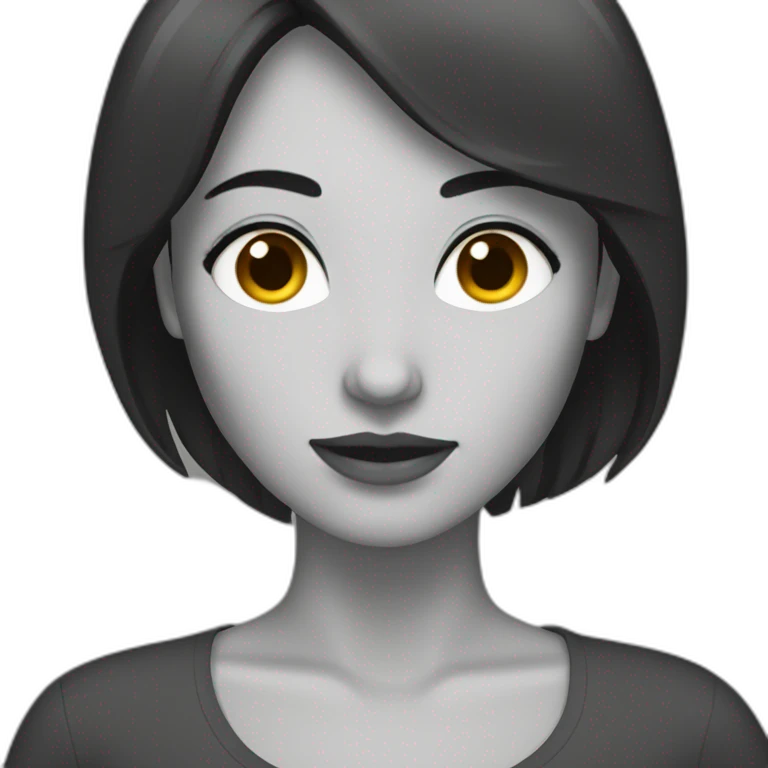 Femme brune au carre emoji
