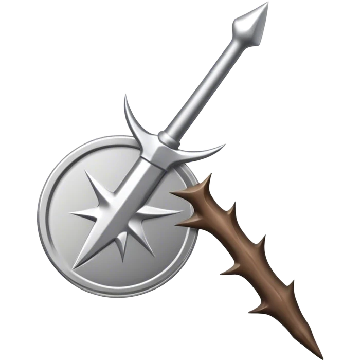 A coin impaled on a thorn emoji