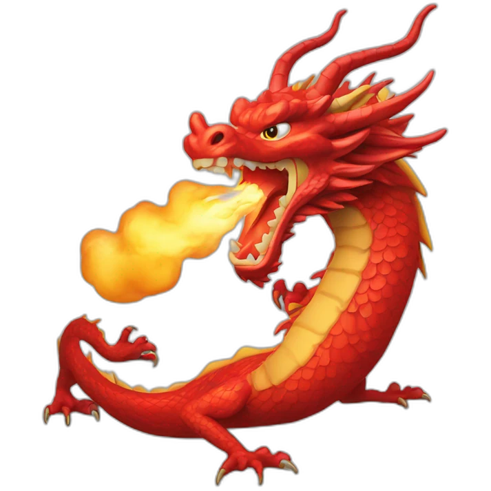 Red-Chinese-dragon-spit-fire emoji