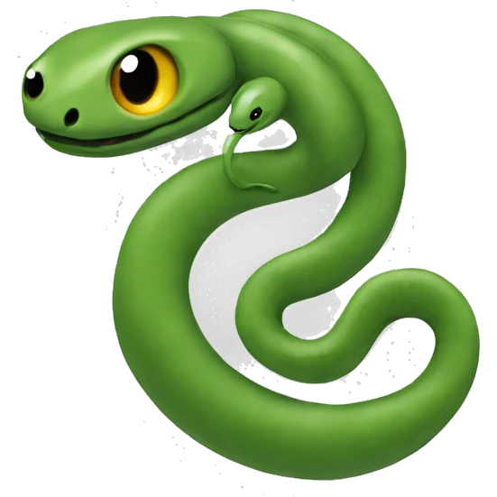 bean plus snake emoji
