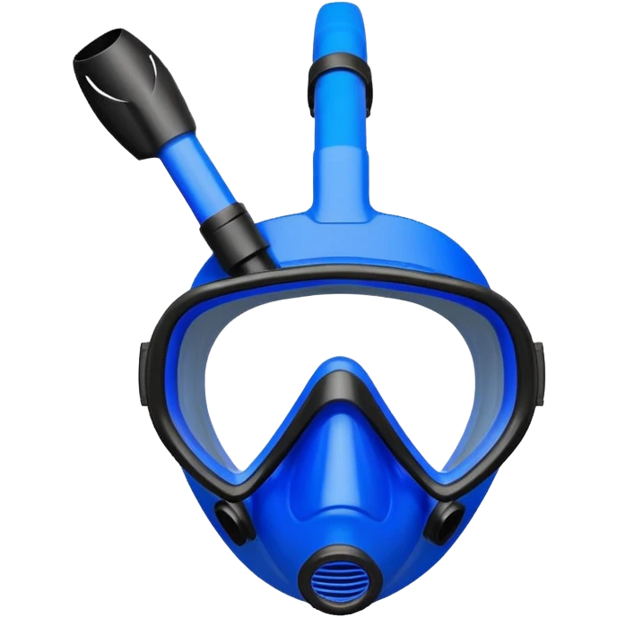 black and blue Snorkel mask emoji