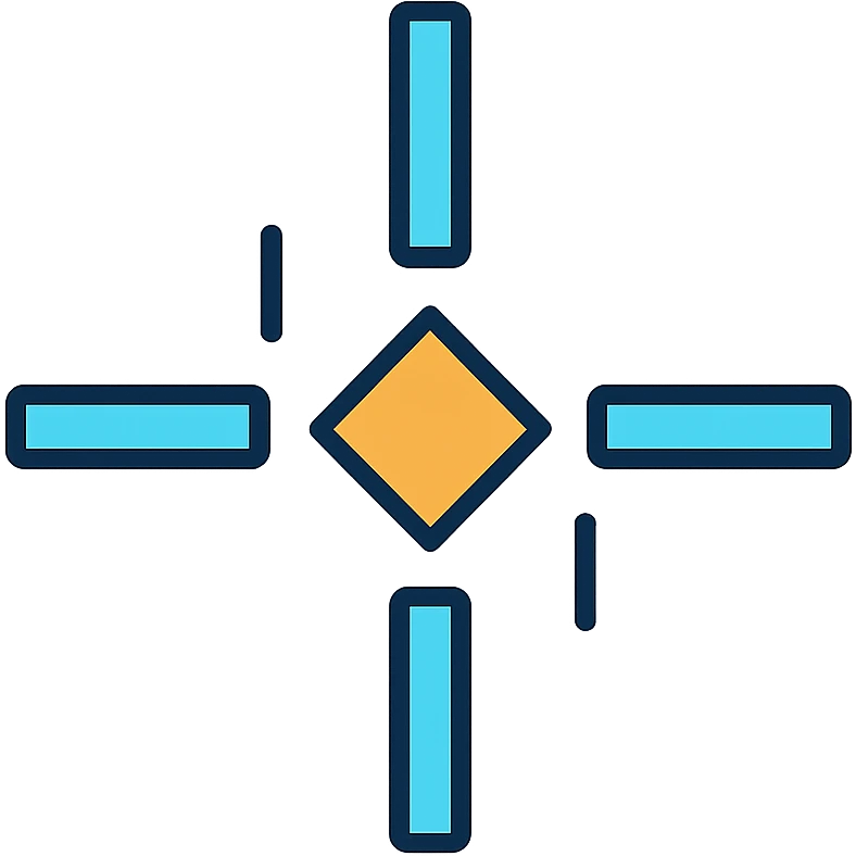 Valorant crosshair icon, color outlined style, with subtle gradients emoji