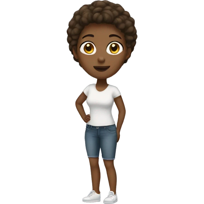 Tall woman with short legs emoji