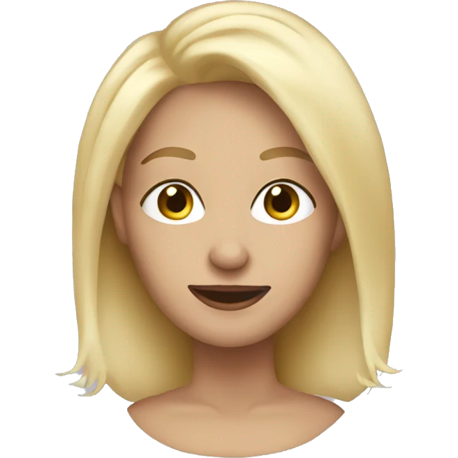 Women blonde celebreting emoji