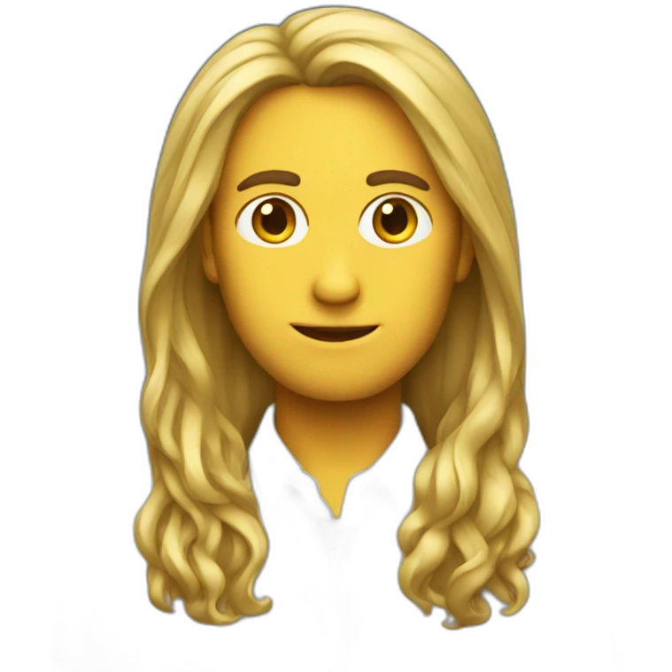 long hair executive emoji