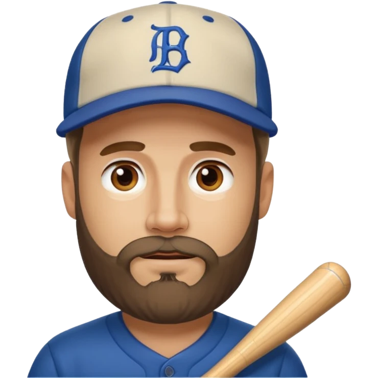 40 year old white man beard and baseball hat emoji