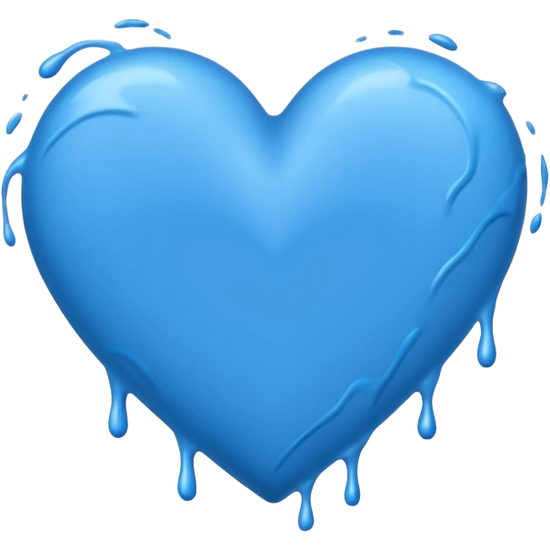 blue heart spray-painted like graffiti  emoji