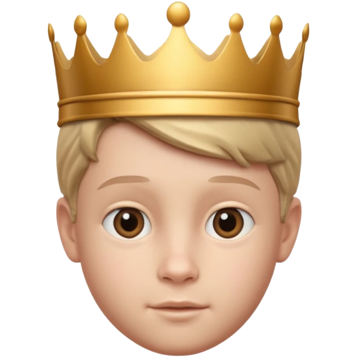 Royal Kid head 3d with real face emoji