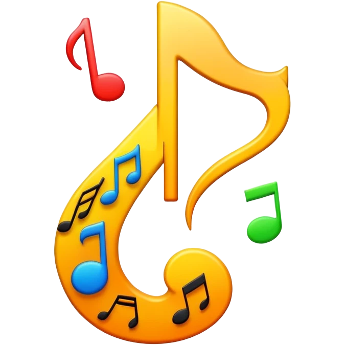 Question mark with musical notes for 'What Do You Mean' song emoji