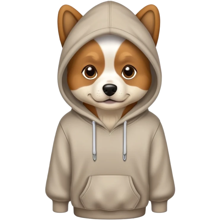 Dog wearing hoodie  emoji