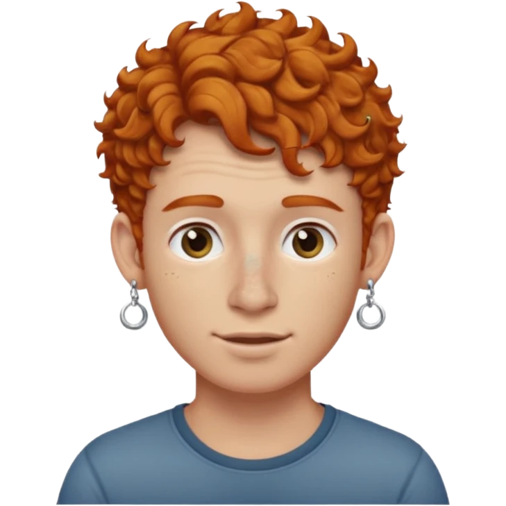 im short curly ginger haired guy and also have 2 earring on my left ear and 1 nose piercing emoji