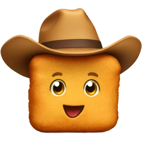 Chicken nugget with cowboy hat emoji