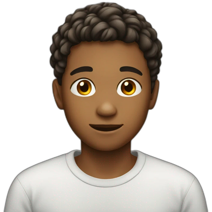 13 years old boy with small hear emoji