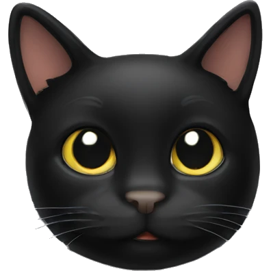 Black cat hello emoji