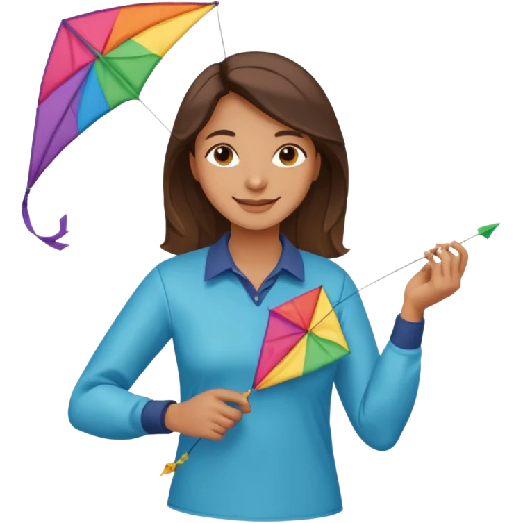 woman kite maker emoji