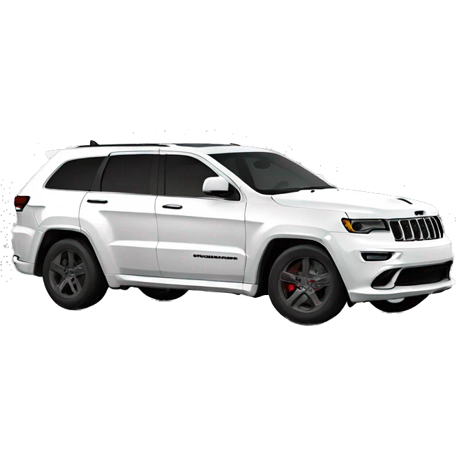White 2020 Jeep Grand Cherokee realistic  emoji