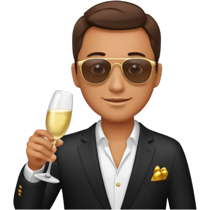 man with sampine bottle emoji