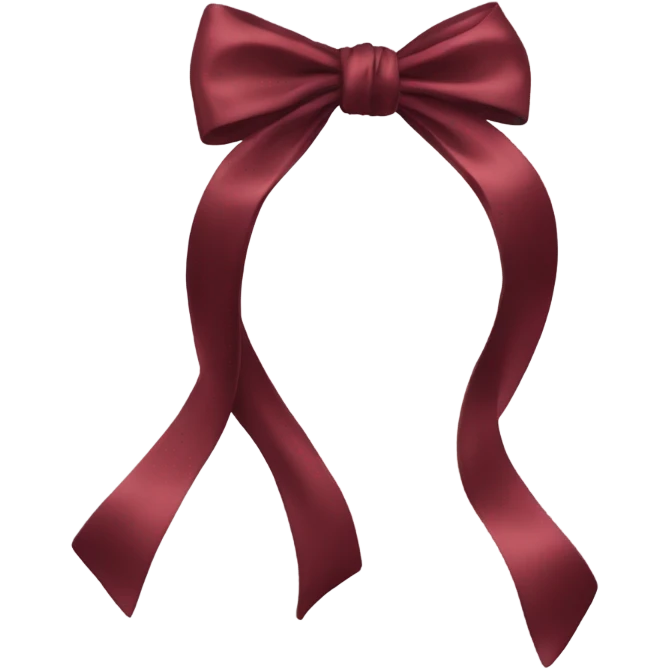 dark red silk bow emoji