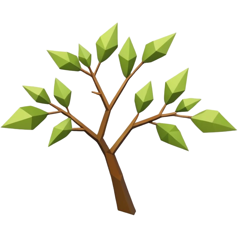 low poly branch white godly   emoji