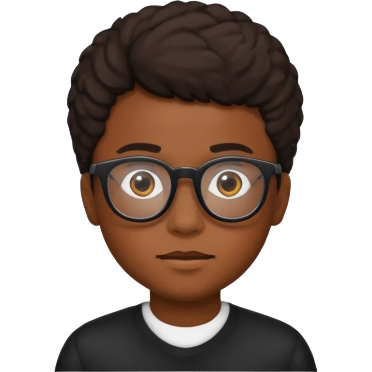 Black boy. Black glasses emoji