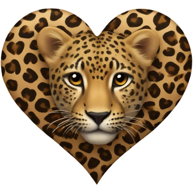 Heart with leopard heart emoji
