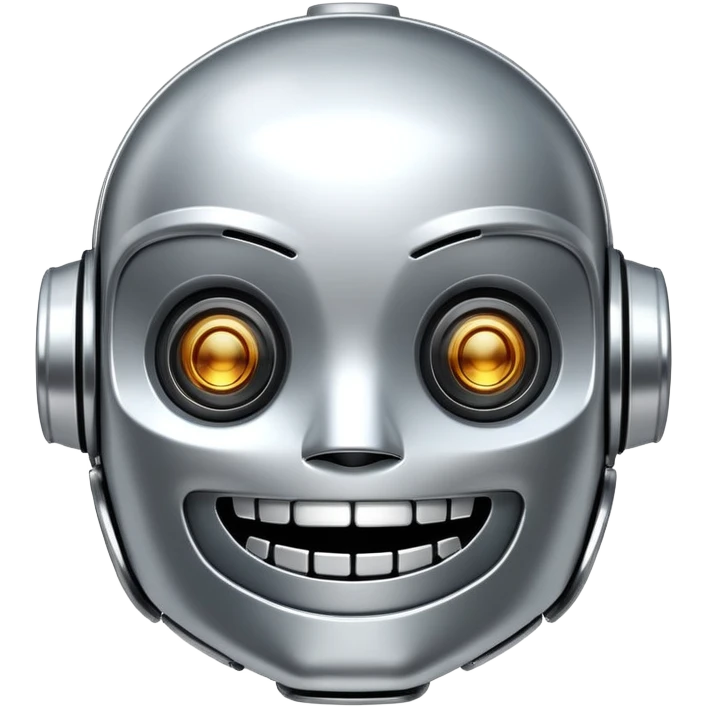 laughing robot face emoji