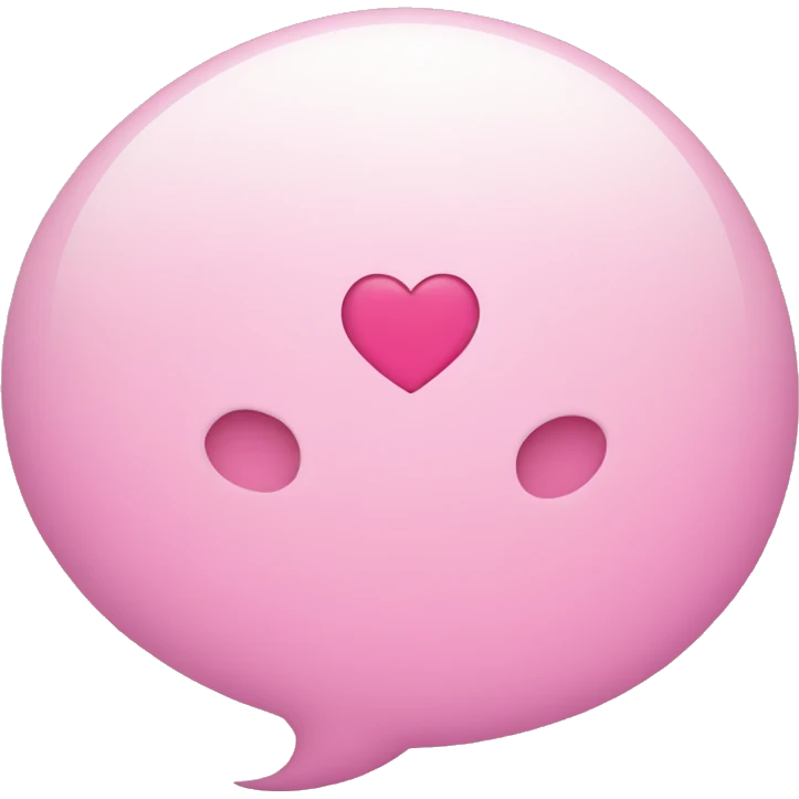 pink love inside the white chat bubble emoji