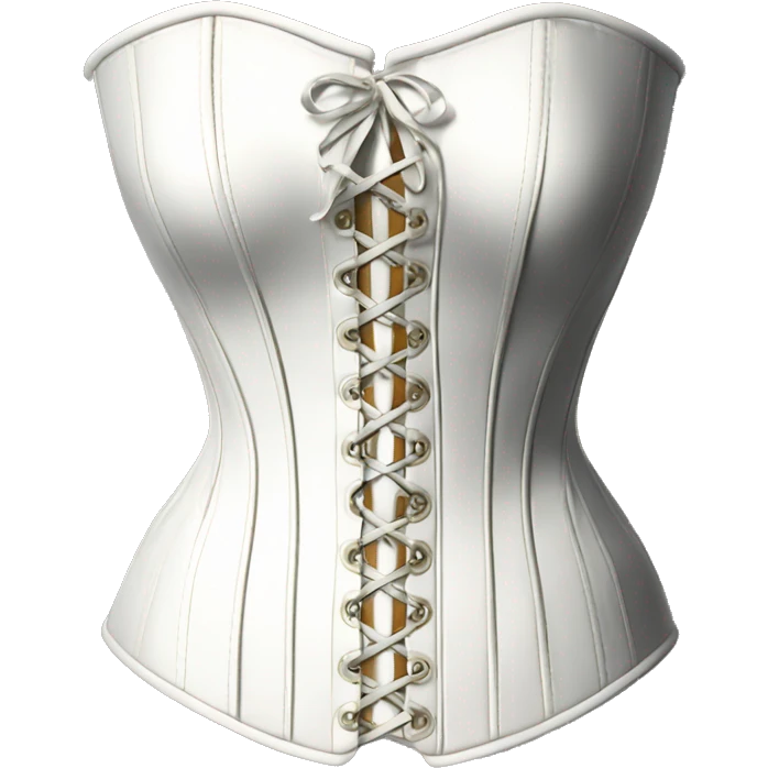 white vintage corset emoji