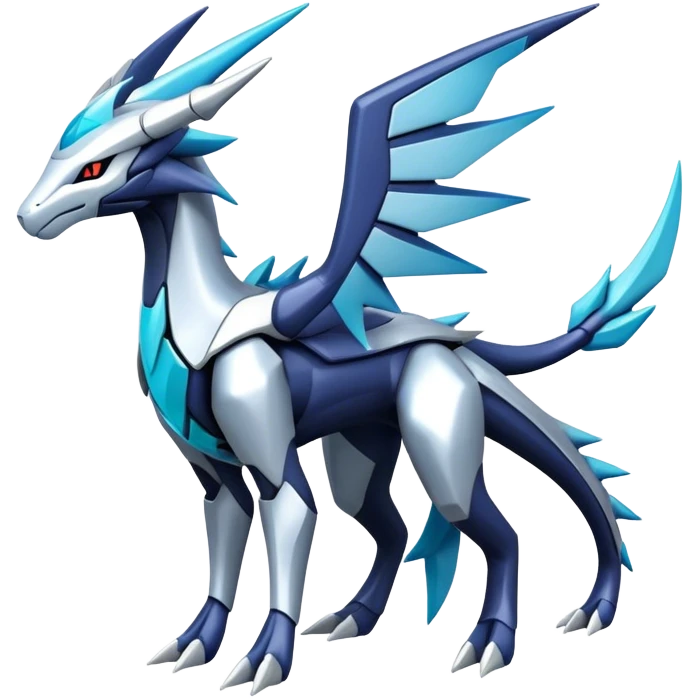 Futuristic Kyurem-dialga-suicune-hybrid, full body emoji
